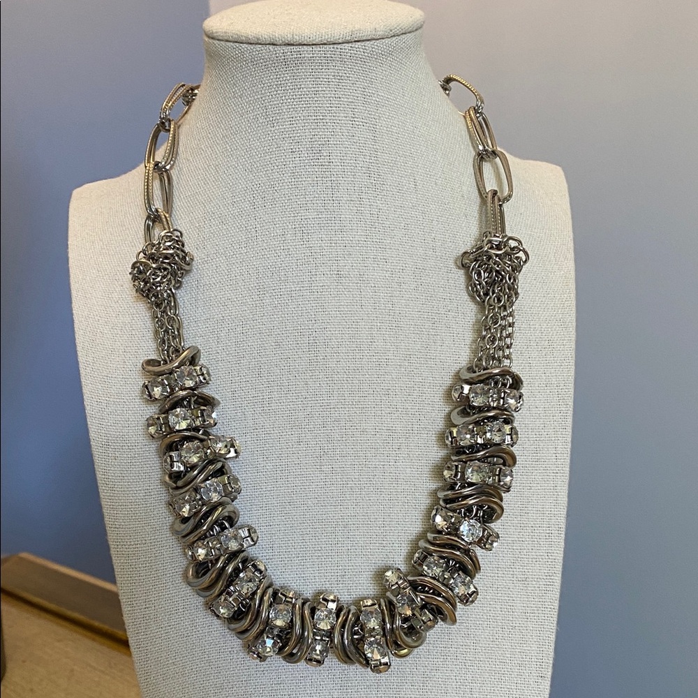 Simon Chang Chunky
Silver Necklace with Sparkle Details